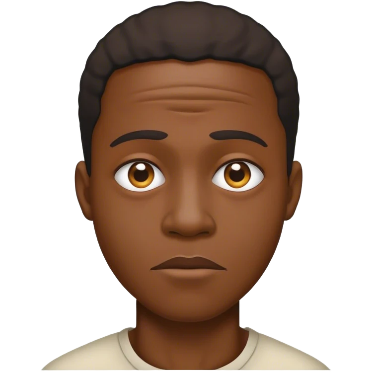schizophrenic black man emoji