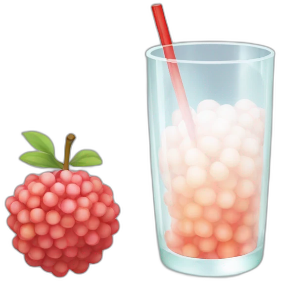 Ramune lychee in a long glass emoji