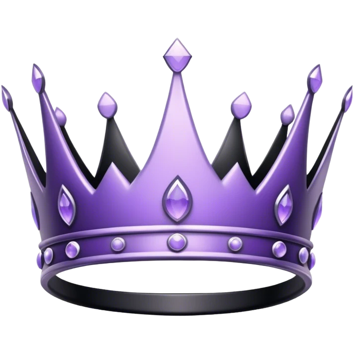 Lavender and black crown emoji