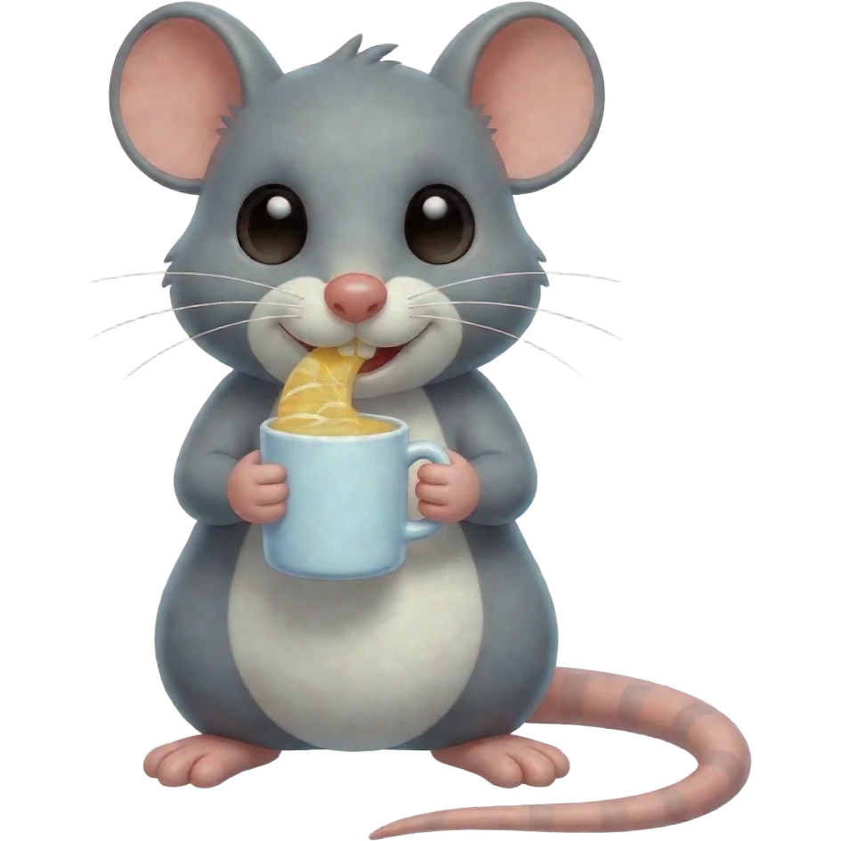Rat eating  breakfast emoji