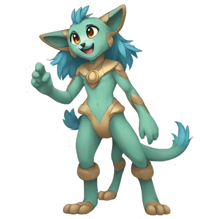 Anthro Sona Fakemon Full Body emoji