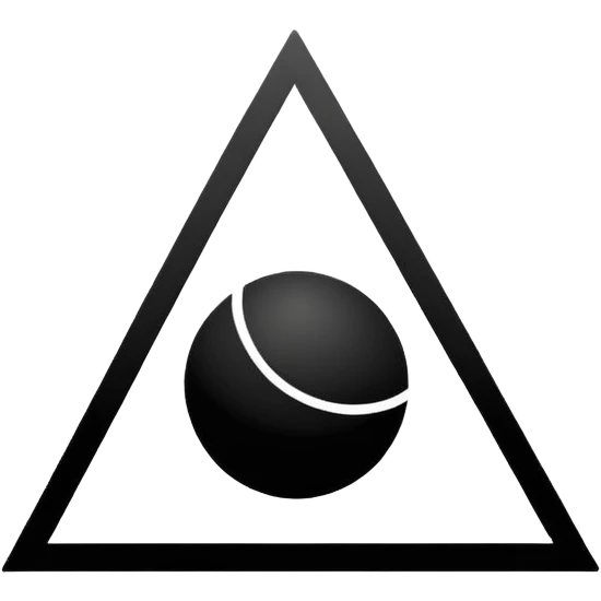 earth alchemical symbol simple inverted triangle horizontal line near top strong lines minimal black and white emoji style emoji