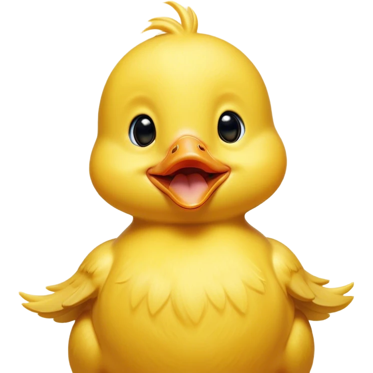 Cinematic Cute Yawning Yellow Baby Duck Portrait Emoji, Head tilted slightly with a dramatic, wide-open yawn, showcasing a soft, downy yellow coat with little drooping wings, round eyes barely open in drowsy contentment, Simplified yet irresistibly adorable features, highly detailed, glowing with a soft, cozy glow, high shine, relaxed yet expressive, stylized with a touch of whimsical charm, bright and endearing, soft glowing outline, capturing the essence of a sleepy yet affectionate duckling, so drowsy it feels like it could stretch out of the screen and curl up for a nap! emoji