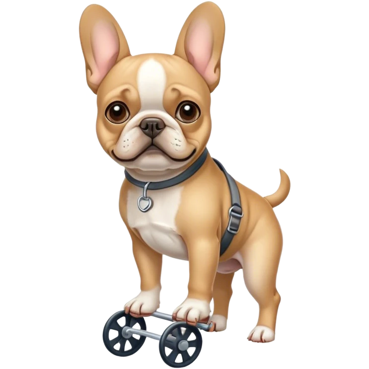 French bulldog in crutches  emoji