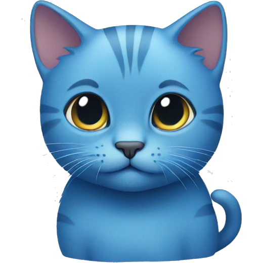 Blue kitty emoji