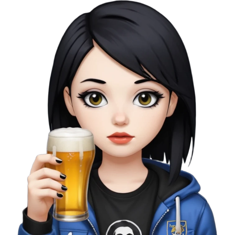 Bebendo cerveja emo emoji