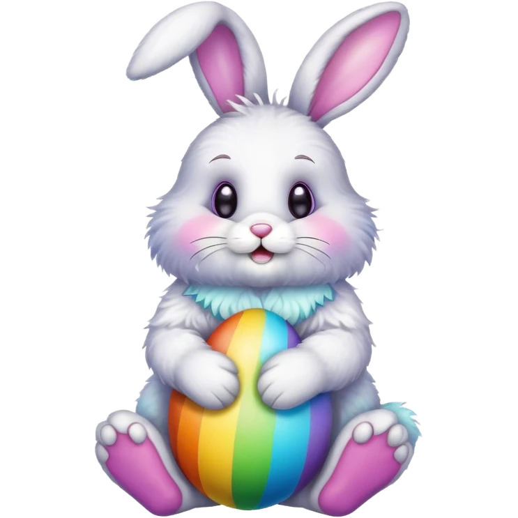 easter rainbow bunny emoji