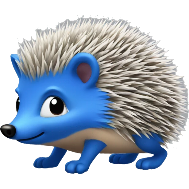 Blue hedgehog emoji