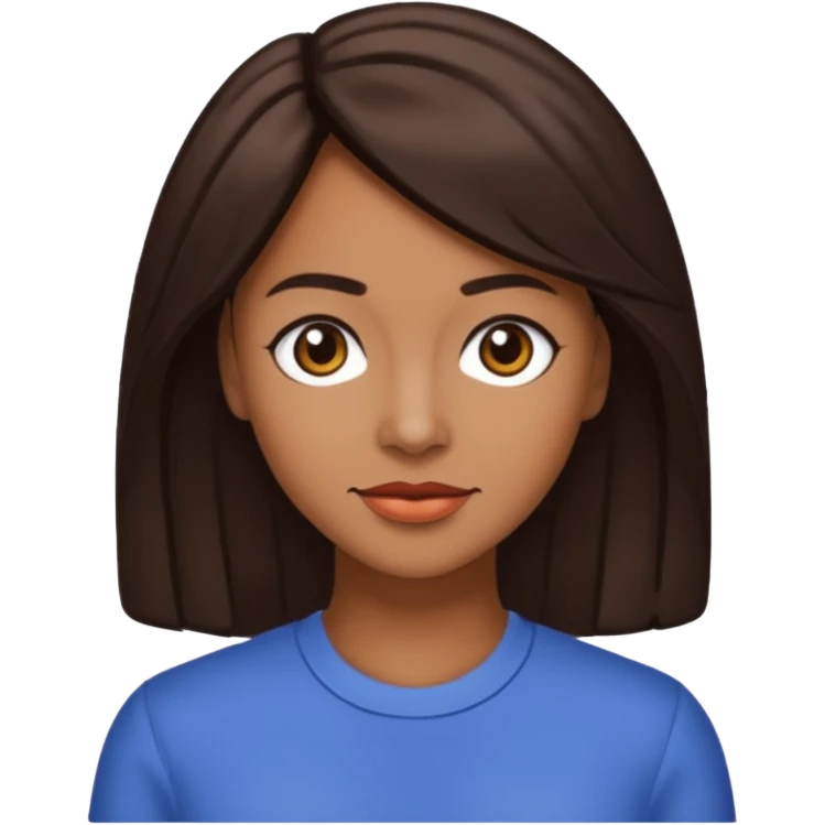 Cindy Birdsong from The Supremes with dark brown hair emoji