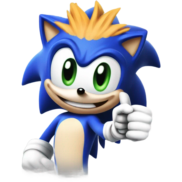 sonic the hedgehog thumbs up emoji
