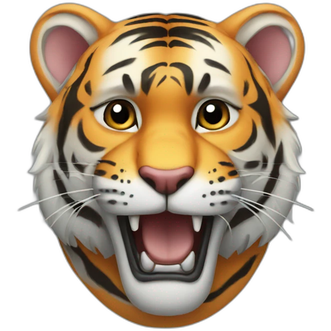 Tiger with elephant face emoji