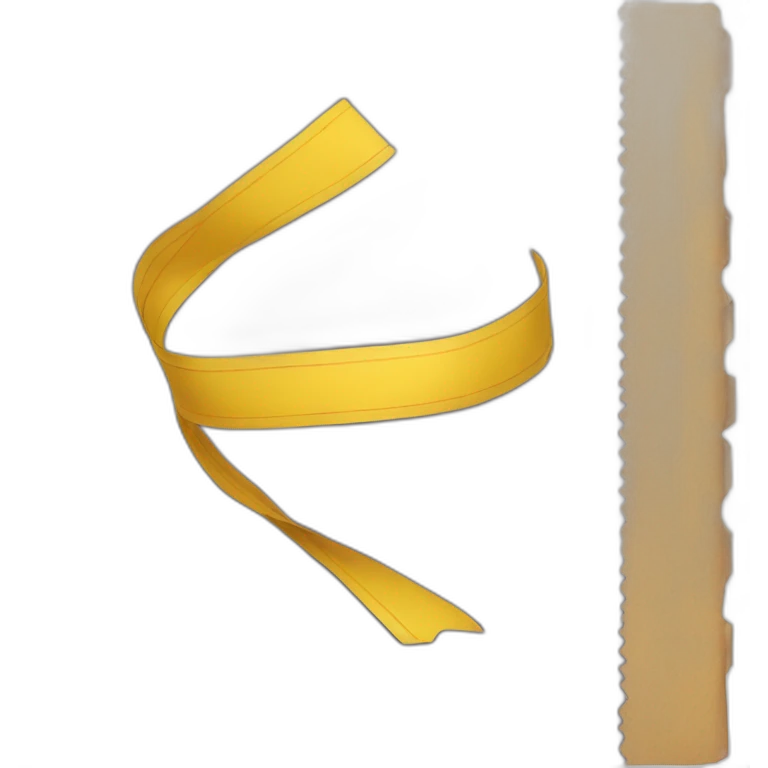cahier rouge avec ruban jaune emoji