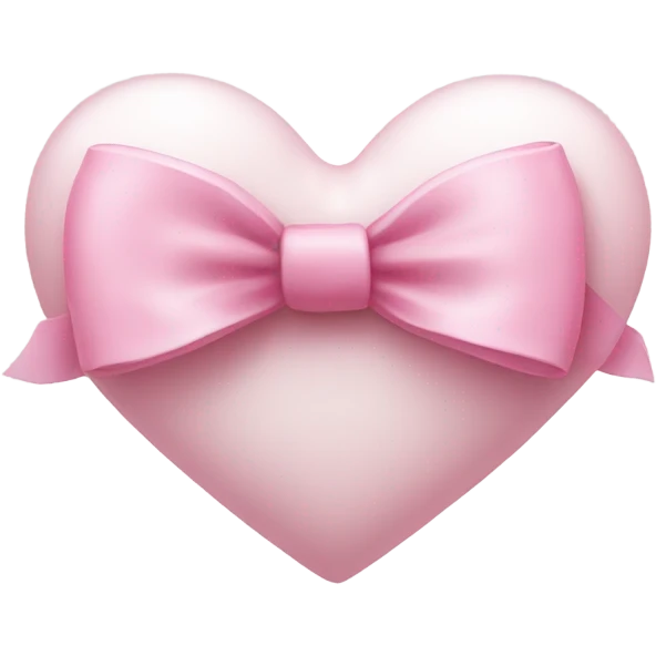 White heart with a pink bow on it  emoji