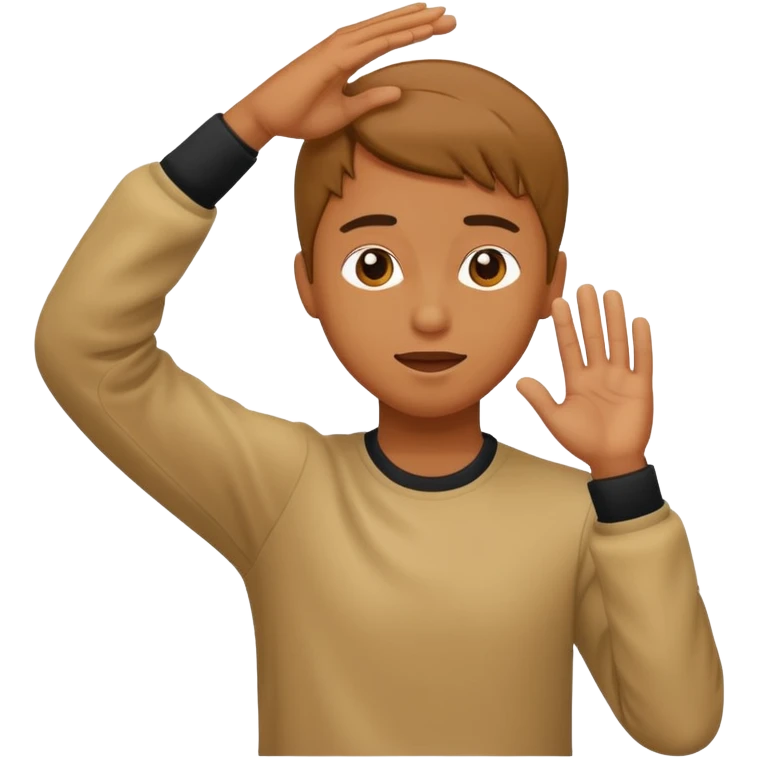Persona haciendo el dab emoji