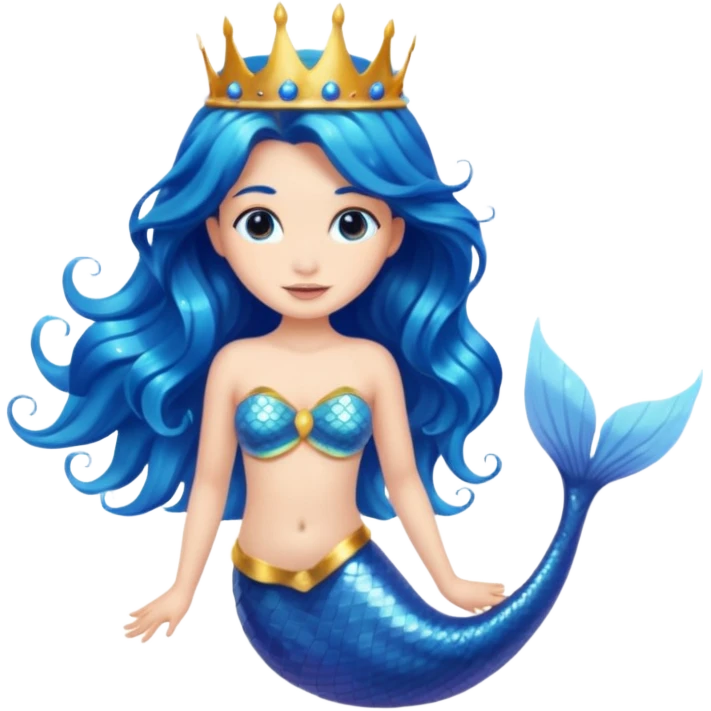 Sirena con corona emoji