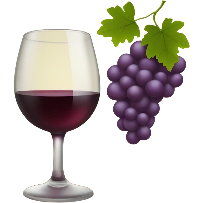 wine with grapes on side emoji