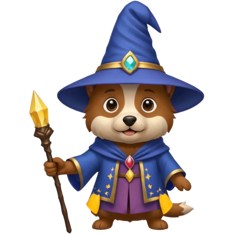 Dog wizard emoji