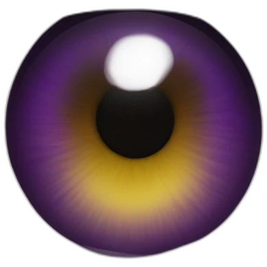 a very powerful male eye with a deep violet iris showing serious emotion and a pure white sclera that looks asian emoji