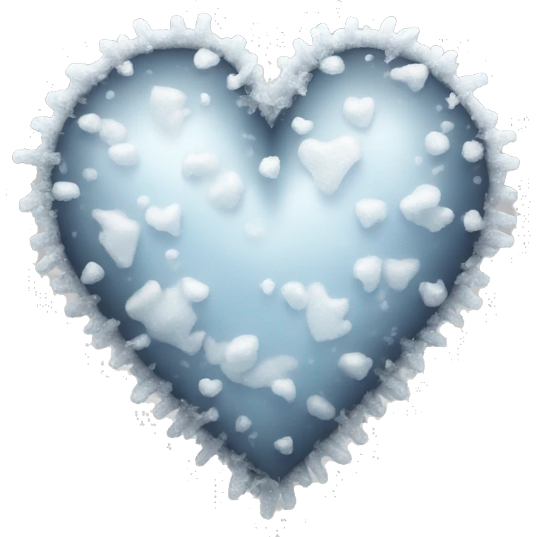 White freezing heart emoji