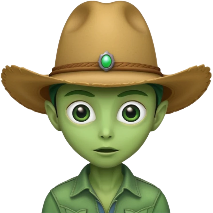 Alien with a cowboy hat emoji