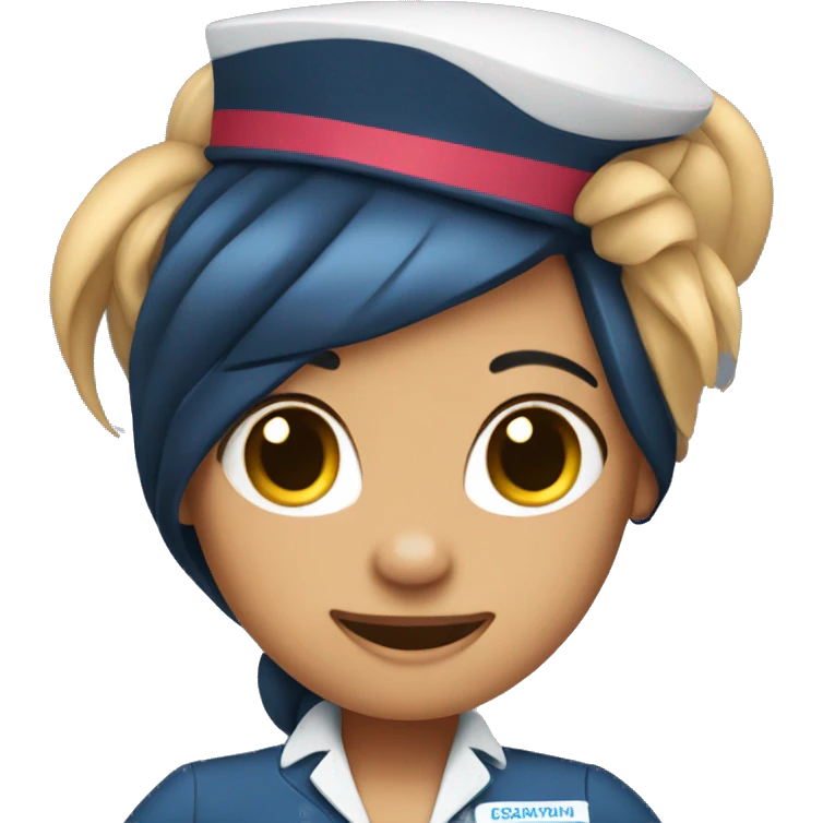 stewardess with stich emoji