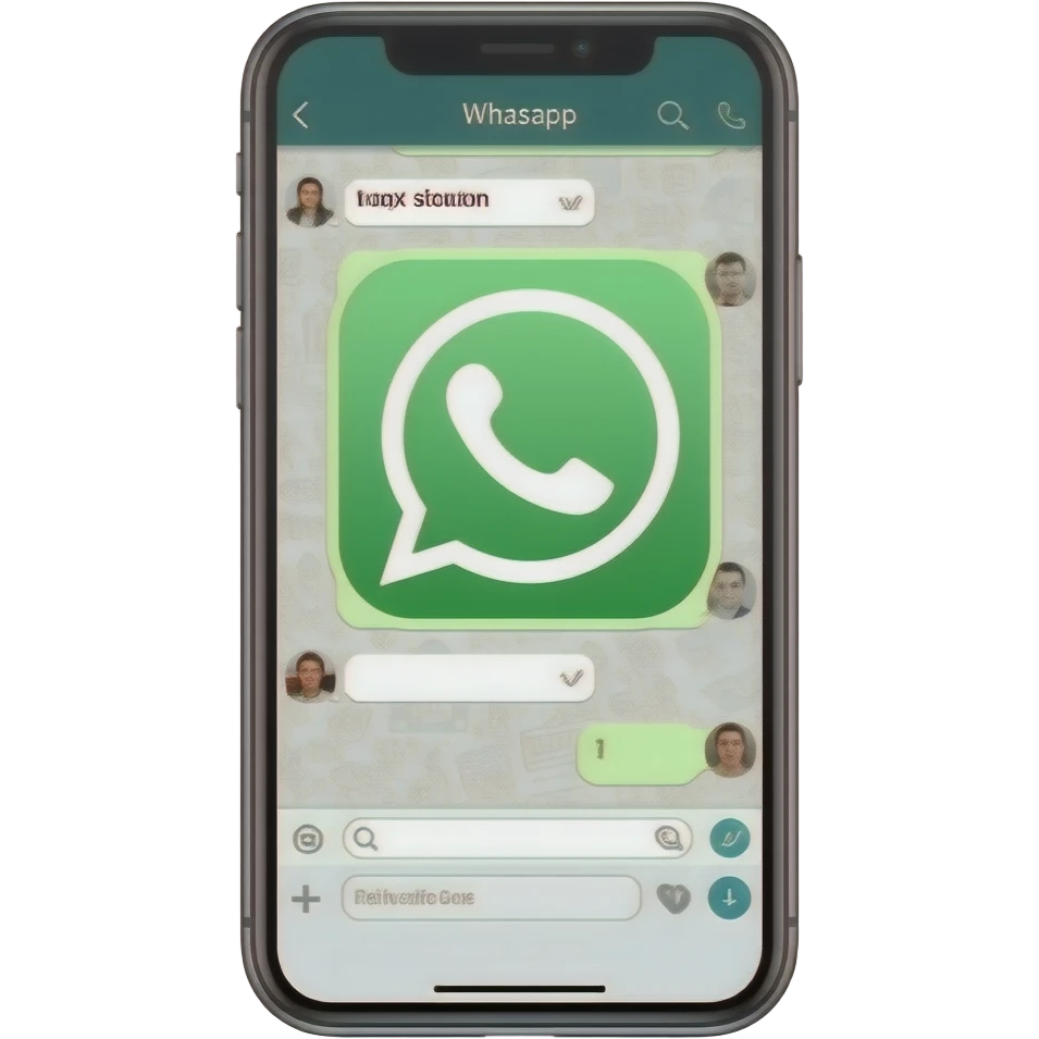 pantalla de celular,chat de whatsapp emoji