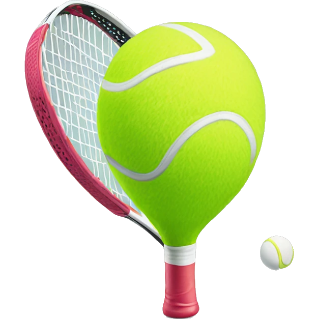 Tennis racket with a ball  emoji