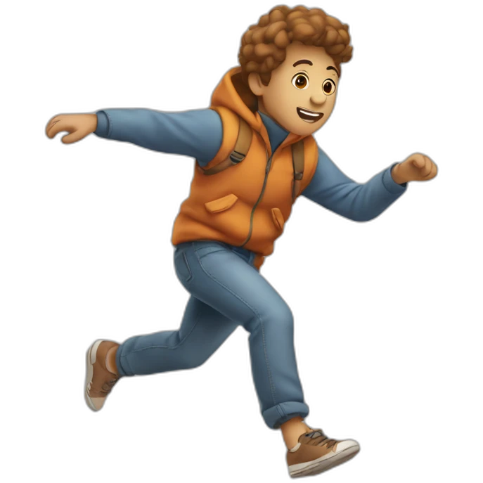 Humain qui vole dans les airs emoji