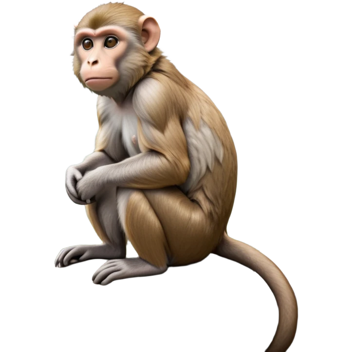 cinematic-macaque-realistic-full-body-sitting-emoji,-compact-muscular-frame-poised-on-a-rocky-outcrop,-short-curled-tail-resting-behind,-head-tilted-dramatically,-thick-dense-fur-in-warm-shades-of-brown-and-grey,-expressive-eyes-filled-with emoji