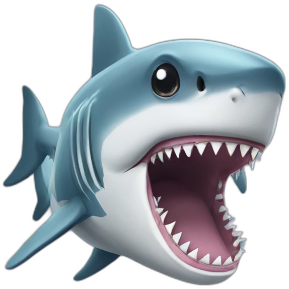 Shark with a beauty mask emoji