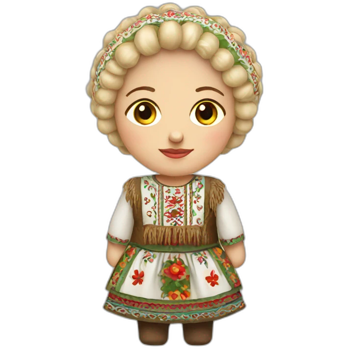 Ukrainian folk doll emoji