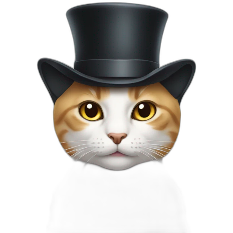 cat with gentleman hat emoji