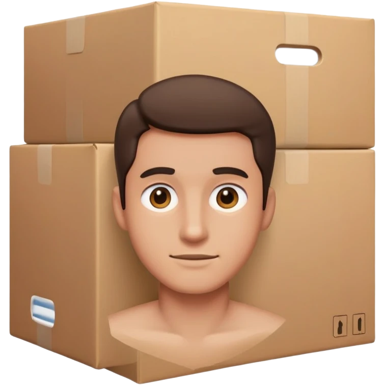 A guy with lot of packing emoji