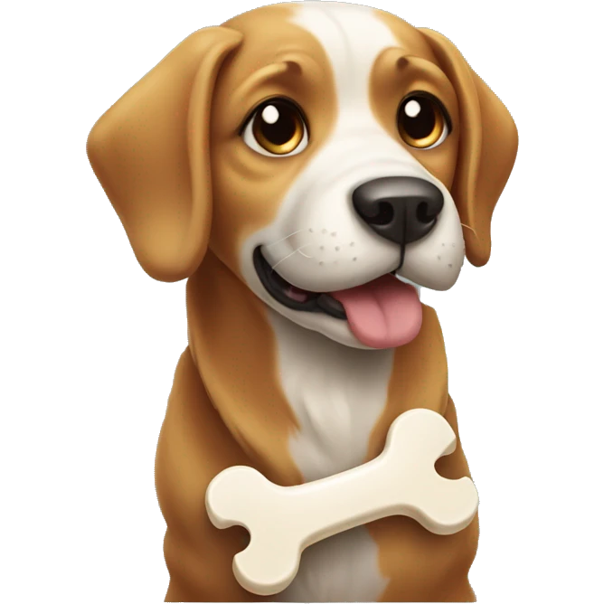 Dog with a bone emoji