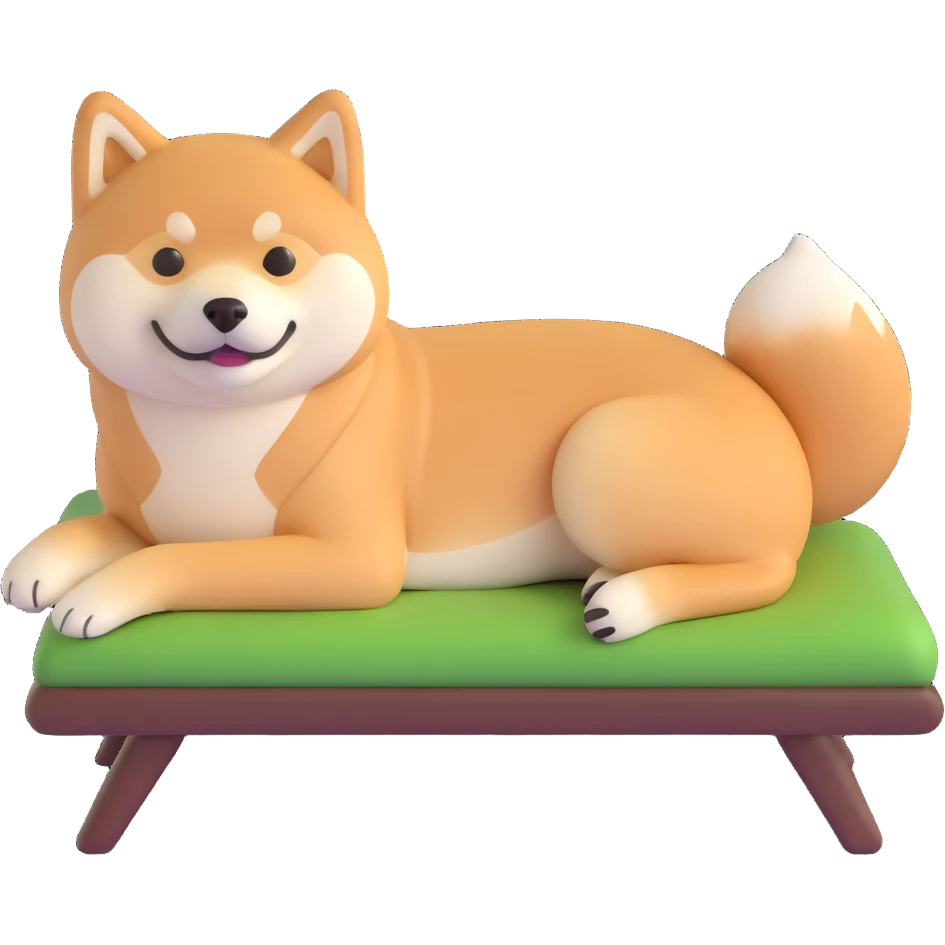 shiba inu relaxing emoji
