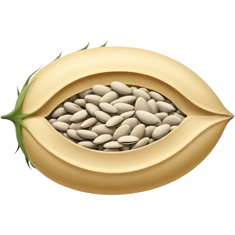 sunflower seeds, pile or scatter, hulled, elongated teardrop, smooth matte, pale beige to light grey, natural variation, clean dry texture, no shell, no bowl, no packaging, no faces, clean 3D, soft shadows, transparent background, emoji scale emoji