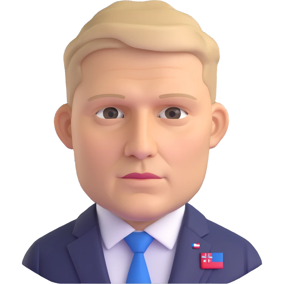 portrait of Robert Fico, Prime Minister of Slovakia emoji