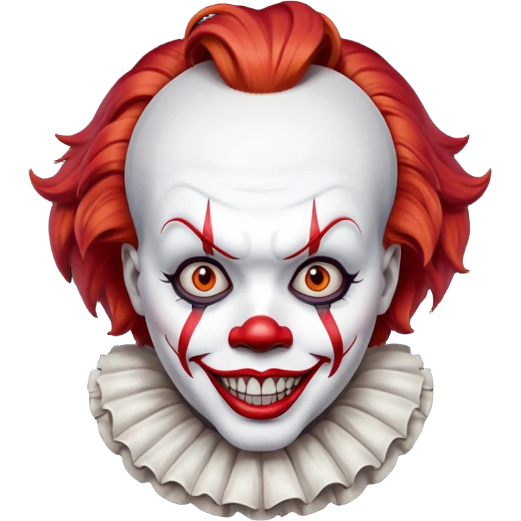 create a scary pennywise clown emoji