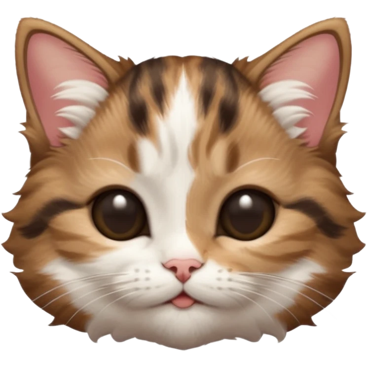 dark brown tabby and white kitten upside down with eyes closed emoji