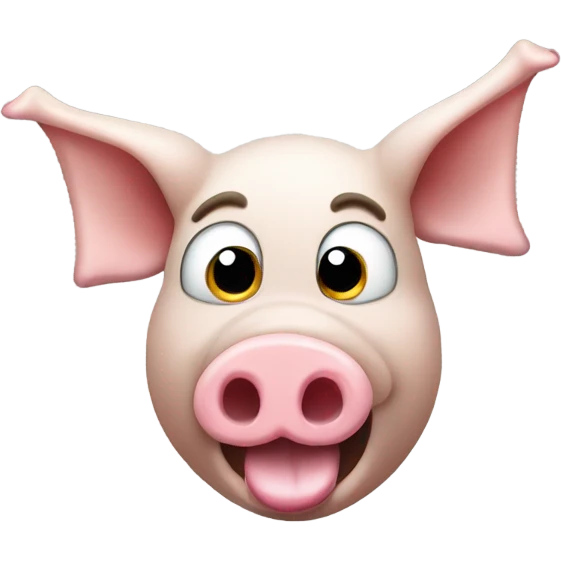 A honking horn with pig feet  emoji