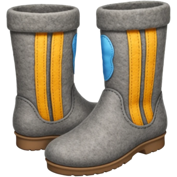 felt boots made entirely of felted wool without soles emoji