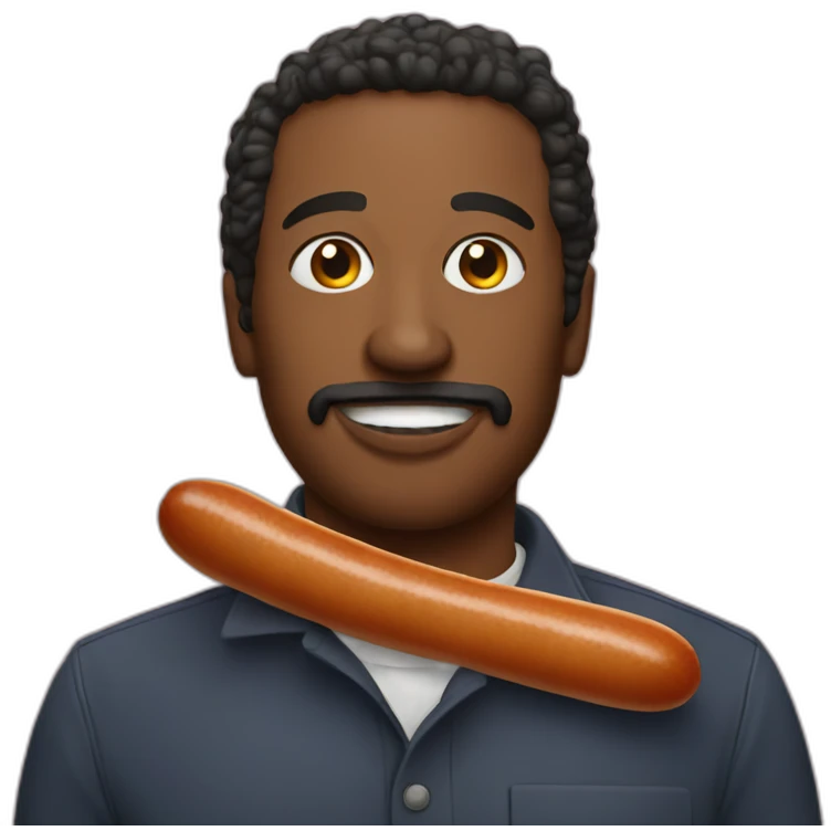 Activist with a sausage emoji