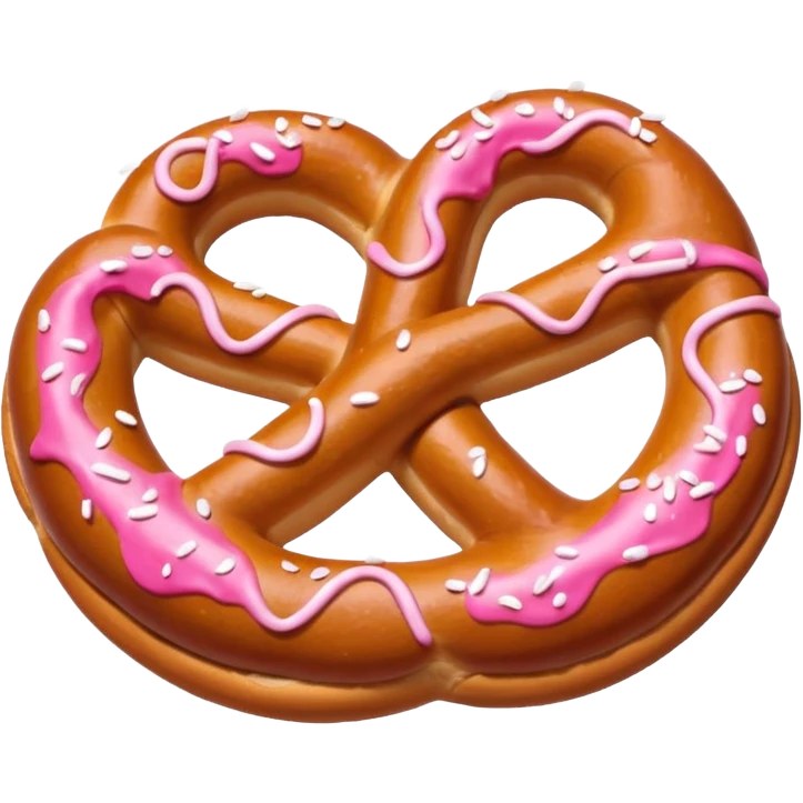 cute pretzel pink emoji