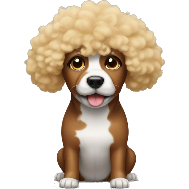 dog with afro emoji