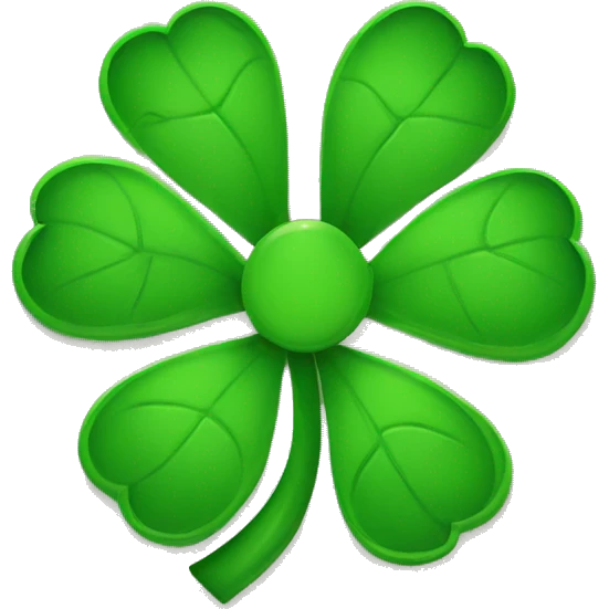 Smiley with clovers for eyes emoji
