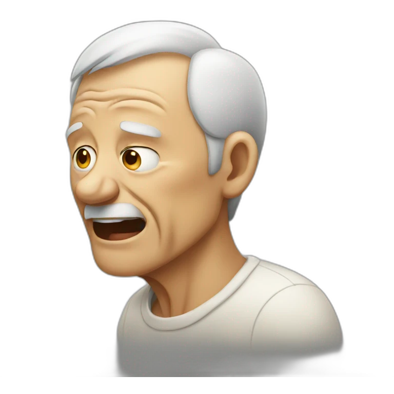 Old man crying emoji