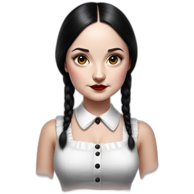 wednesday adams pinup hyperrealistic emoji