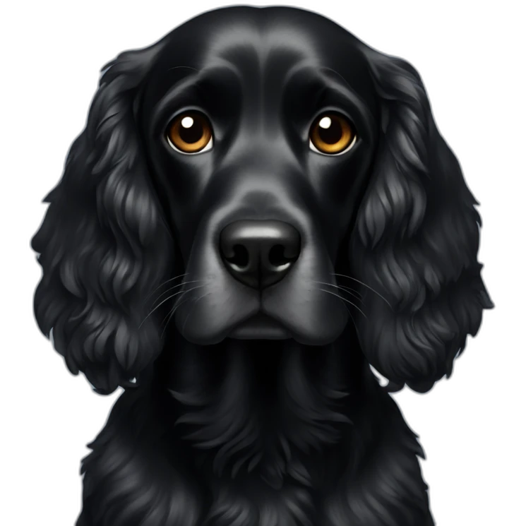 Black cocker dog emoji