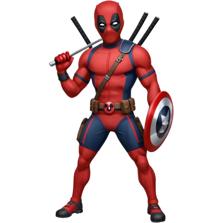 Deadpool with New England Patriots emoji