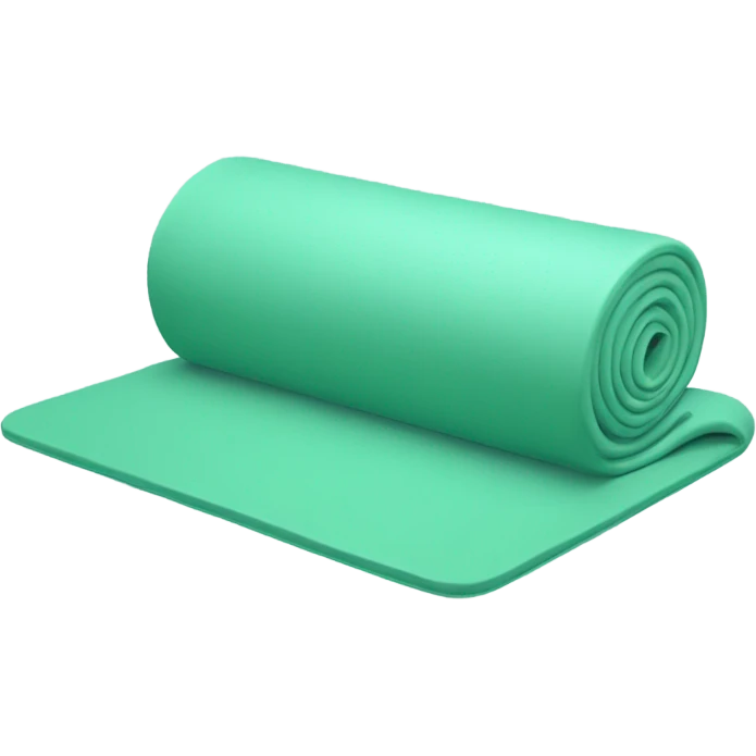 Gym mat for yoga mint green color emoji